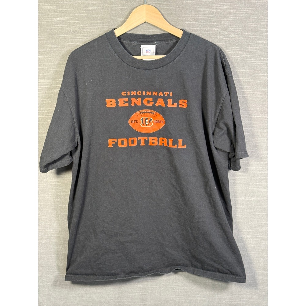 Vintage 2003 Cincinnati Bengals T Shirt Mens L Y2K NFL Football Graphic Black